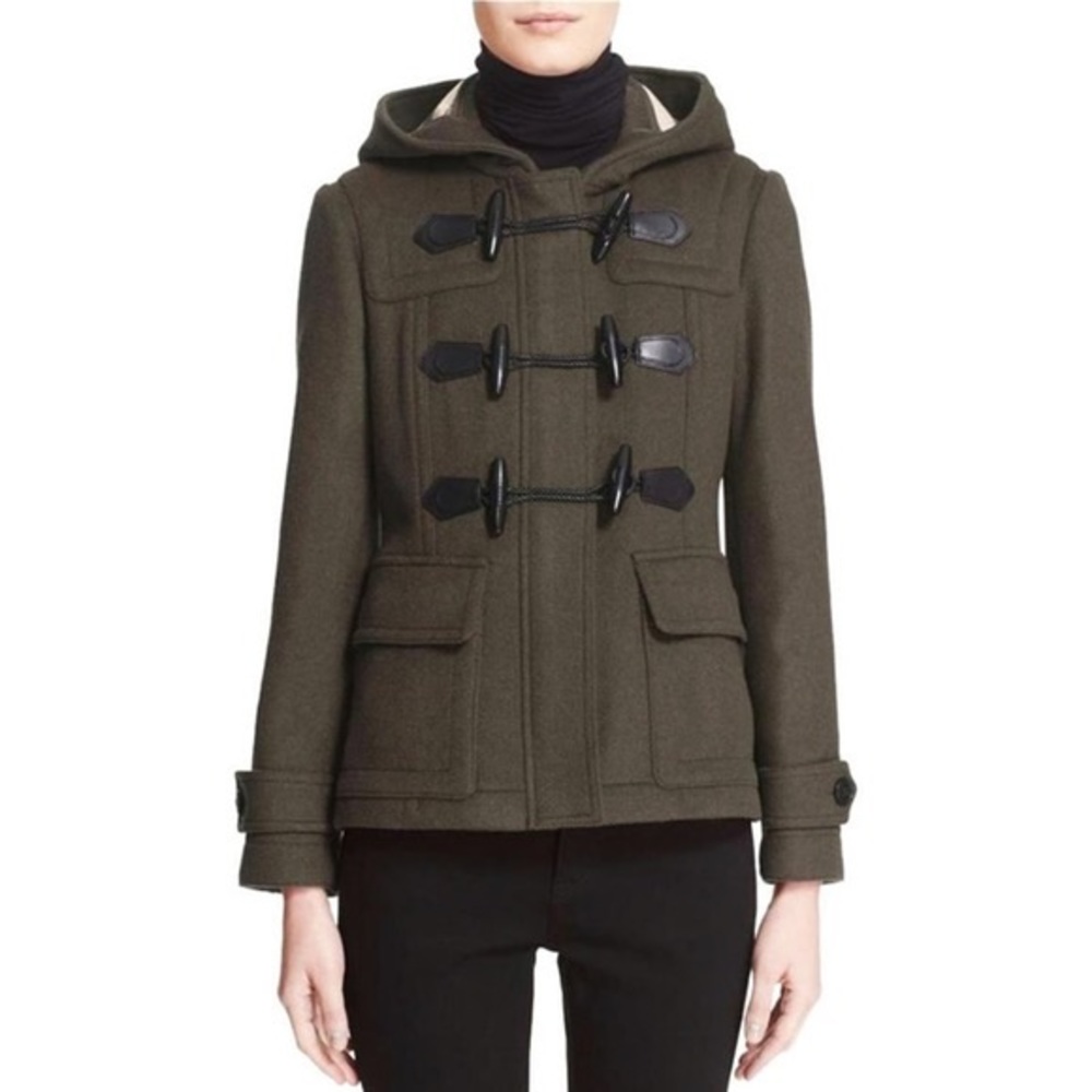 Burberry Brit Blackwell Duffel Coat - Olive Sz. 2